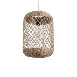 Φωτιστικό Οροφής Κρεμαστό Ecuador 02117 Boho 1xE27 IP20 28x40cm Beige GloboStar