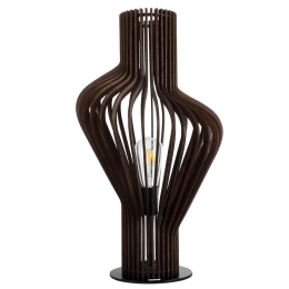 Επιτραπέζιο Φωτιστικό Mihiro 02177 Boho 1xE27 IP20 33x57cm Dark Brown-Black GloboStar