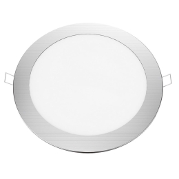 Panel Led Χωνευτό Plato1840RNM 18W 4000K 1460lm Nickel Aca Στρόγγυλο Αλουμίνιο