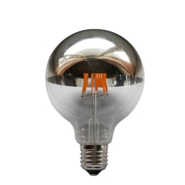 Λαμπτήρας Led Globe956wwDims E27 6W 2700K 690lm Half Silver Aca