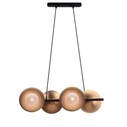 Φωτιστικό Οροφής - Ράγα HL4324P68BB 4ΧG9 68X27ΧΗ118 Brass-Black Aca Decor Μέταλλο,Γυαλί