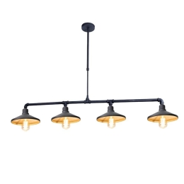 Φωτιστικό Οροφής - Ράγα AR4174P130BG 4ΧΕ27 130Χ22ΧH92 Black-Gold Aca Decor Μέταλλο