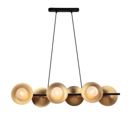 Φωτιστικό Οροφής - Ράγα HL4326P100BB 6ΧG9 100X27ΧΗ118 Brass-Black Aca Decor Μέταλλο,Γυαλί