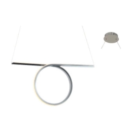 Φωτιστικό Οροφής - Ράγα Led HM98LEDP88CH 43W 3000K 2580lm 88Χ17ΧΗ120 Chrome Aca Decor Αλουμίνιο