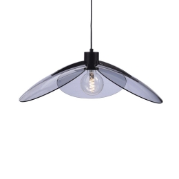 Φωτιστικό Οροφής EF21P158BS 1ΧΕ27 D58XH120 Fume-Black Aca Decor Μέταλλο,Γυαλί