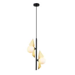 Φωτιστικό Οροφής HL42592P25BG 2ΧG9 26Χ19ΧΗ118 Gold-Black Aca Decor Μέταλλο,Γυαλί