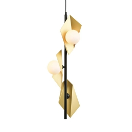 Φωτιστικό Οροφής HL42593P26BG 3ΧG9 26Χ26ΧΗ150 Gold-Black Aca Decor Μέταλλο,Γυαλί