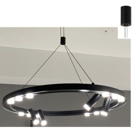 Φωτιστικό Οροφής Led JNBP48LED65BK  48W 3000K 4320lm D65ΧH139 Black Aca Decor Αλουμίνιο