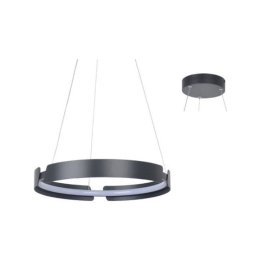Φωτιστικό Οροφής Led ZM18LEDP40BK 23W 3000K 1840lm D40XH150 Black Aca Decor Αλουμίνιο