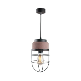 Φωτιστικό Οροφής MK331P16RB 1ΧΕ27 D16XH120 Red-Black Aca Decor Τσιμέντο,Μέταλλο