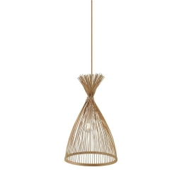 Φωτιστικό Οροφής TF661P30BO 1ΧΕ27 D30XH154 Natural Aca Decor Bamboo