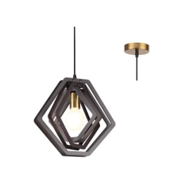 Φωτιστικό Οροφής ZM391P34WDL 1ΧΕ27 D34XH100 Brown Aca Decor Mdf