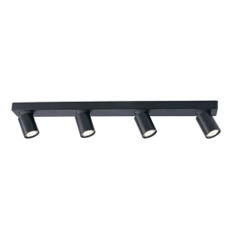 Φωτιστικό Οροφής Σποτ RA304S76BK 4XGU10 76Χ7Χ11 Black Aca Decor Αλουμίνιο