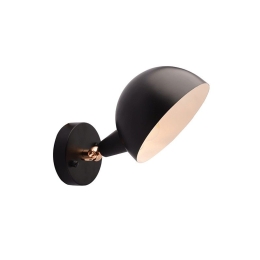 Φωτιστικό Τοίχου - Απλίκα EG4341W26B 1ΧΕ14 26Χ15Χ12 Black Aca Decor Μέταλλο