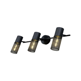 Φωτιστικό Τοίχου - Απλίκα OD603S58BK 3ΧΕ27 58Χ16Χ20 Black Aca Decor Μέταλλο