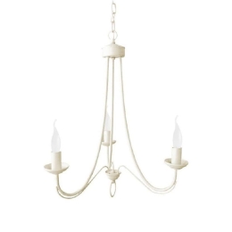 Φωτιστικό Οροφής Κρεμαστό DLA0433 3Χ60W E14 Palmyra White Patine Aca Decor Μέταλλο