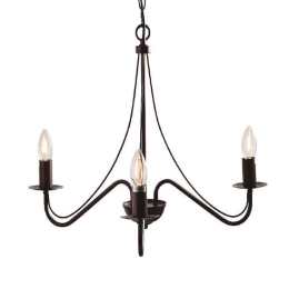 Φωτιστικό Οροφής Κρεμαστό DLA0013 3ΧΕ14 Palmyra Brown Aca Decor Μέταλλο