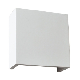 Φωτιστικό Τοίχου Γύψινο G85261W 1XG9 12,6x7x12,6CM Block Natural Aca Aca Decor