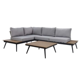 Καναπές Γωνία Με Τραπέζι HM5126.12 Grey 4 Θέσεων