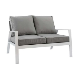 Καναπές Διθέσιος Με Μαξιλάρια HM5561.01 White Διθέσιος