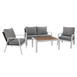 Σετ Σαλόνι 4τμχ HM5128.11 Λευκό 70x79x90cm 4 Θέσεων