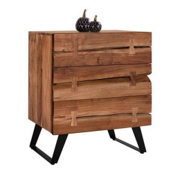 Συρταριέρα Fansi HM8474 Φυσικό 80x35x85cm Μέταλλο,Ξύλο