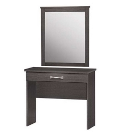 Τουαλέτα Με Συρτάρι & Καθρέπτη HM10157 Zebrano 80x40x76cm Μελαμίνη