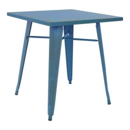 Τραπέζι HM0607.88 Μπλε 70x70x76cm Μέταλλο