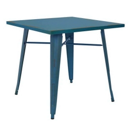 Τραπέζι HM0608.88 Μπλε 80x80x76cm Μέταλλο