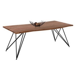 Τραπέζι Rio HM8181 Φυσικό 200x96x76cm Μέταλλο,Ξύλο