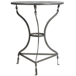 Τραπέζι Παραδοσιακό HM5632.10 Φ60x73cm Σφυρίλατο Grey