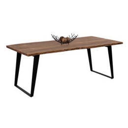 Τραπέζι Τραπεζαρίας Alicia HM8169 Φυσικό 200x95x78cm Μέταλλο,Ξύλο
