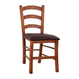 Καρέκλα Πάρος 43x40x88 HM5584 Brown Ξύλο,Τεχνόδερμα