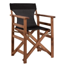 Καρέκλα Σκηνοθέτη Λήμνος Με Textilene 57x54x88,5 HM10368.05 Black