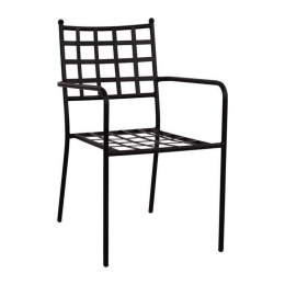 Μεταλλική Πολυθρόνα 53x57x88 HM5508 Black