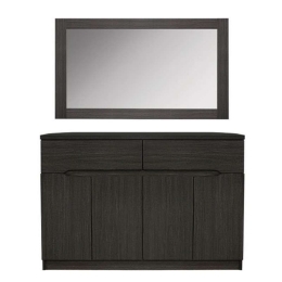 Μπουφές Με Καθρέπτη 120x40x80 HM10190.01 Zebrano Μελαμίνη