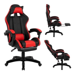 Πολυθρόνα Gaming Με Υποπόδιο 68x66-100x122 HM1132.04 Black-Red