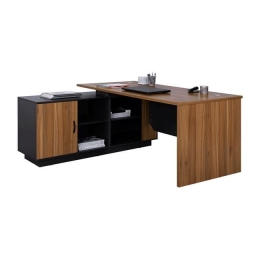 Γραφείο Επαγγελματικό Supreme Αριστερή Γωνία Honey Oak - Grey 160X140X75/45X140X66 HM2363L