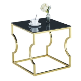 Βοηθητικό Τραπεζάκι Amara Black-Gold 55X55X55 HM8616.02
