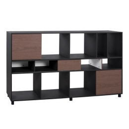 Βιβλιοθήκη - Ραφιέρα Wallnut Grey 220Χ40Χ120 HM2099 Μελαμίνη