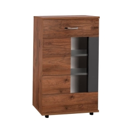 Βιτρίνα-Ντουλάπι Tv Amalfi Mocca-Grey HM2321.02 56,5Χ27,5Χ93,5Υ εκ. Μελαμίνη