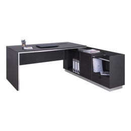 Γραφείο Επαγγελματικό Δεξιά Γωνία Grey & Wenge Rosewood HM2086R 180X170X76Υ εκ.