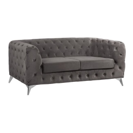Καναπές 2Θέσιος Albert T.Chesterfield Grey HM3129.10 180Χ88Χ74Υεκ. Βελούδο