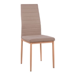 Καρέκλα Lady HM0037.14 Beige 40x48x95 εκ. Σετ 4τμχ Μέταλλο,Ύφασμα