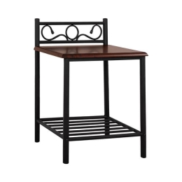 Κομοδίνο Suzie HM388 45x35x48-61 εκ. Μέταλλο,Ξύλο