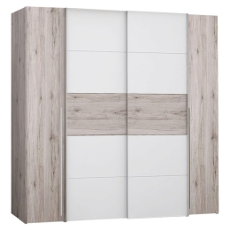 Ντουλάπα Τετράφυλλη Lois HM2368.02 200Χ62Χ191cm Σταχτί Τετράφυλλη Μελαμίνη