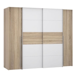 Ντουλάπα Τετράφυλλη Lois HM2369.02 Sonama White 271Χ62Χ210Υεκ. Τετράφυλλη Μελαμίνη