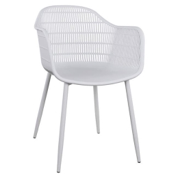 Πολυθρόνα Hadi White 61x57x85Υ εκ. HM8511.01 Σετ 4τμχ Μέταλλο,Πολυπροπυλένιο