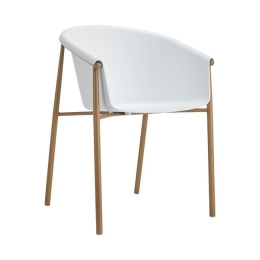 Πολυθρόνα Helga White HM8685.01 59x57x80Υ εκ. Σετ 4τμχ Μέταλλο,Πολυπροπυλένιο