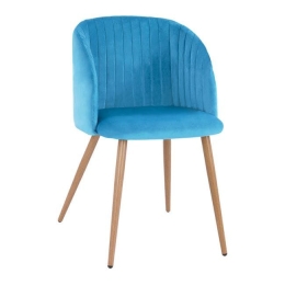 Πολυθρόνα Leah HM8543.09 Turkuaz 51x58x80Υ εκ. Σετ 2τμχ Βελούδο, Μέταλλο
